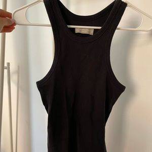 Black Everlane Ribbed Cutaway tank top size small